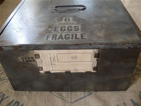 Antique Metal Egg Box 